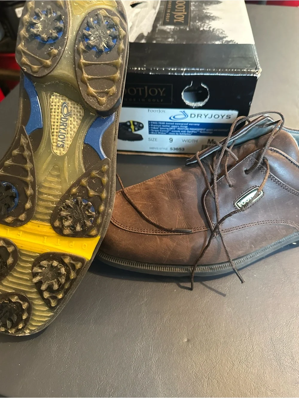FootJoy Brown Leather Men's Golf Slip-On Loafers